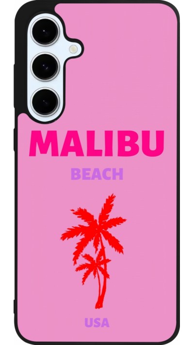 Coque Samsung Galaxy S24 FE - Silicone rigide noir Pop Summer Destination Malibu