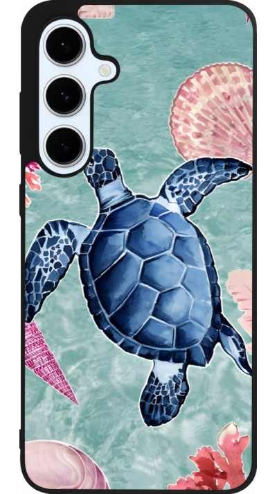 Coque Samsung Galaxy S24 FE - Silicone rigide noir Preppy Turtle