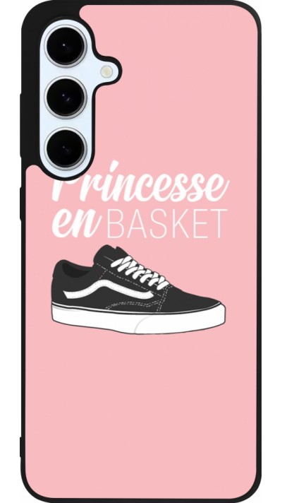 Coque Samsung Galaxy S24 FE - Silicone rigide noir princesse en basket