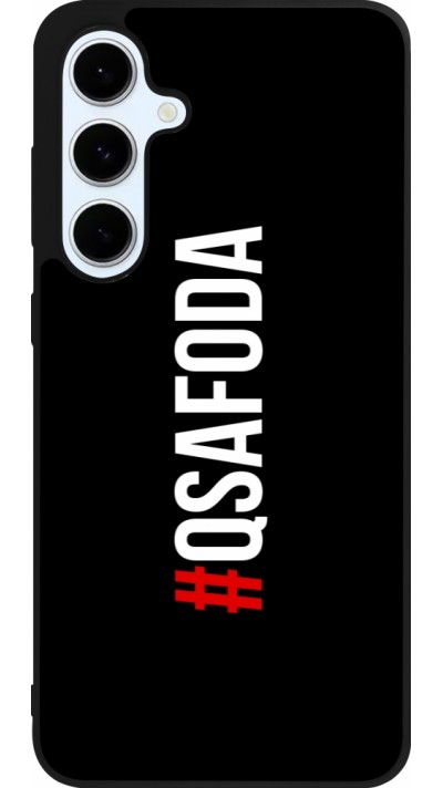 Coque Samsung Galaxy S24 FE - Silicone rigide noir Qsafoda 1