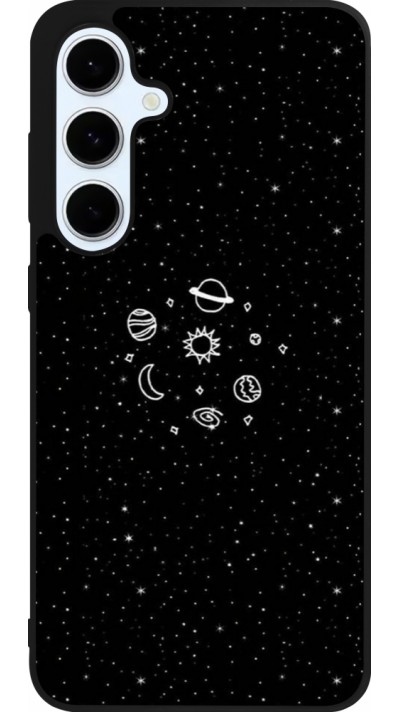 Coque Samsung Galaxy S24 FE - Silicone rigide noir Space Doodle