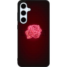 Coque Samsung Galaxy S24 FE - Silicone rigide noir Spring 23 neon rose