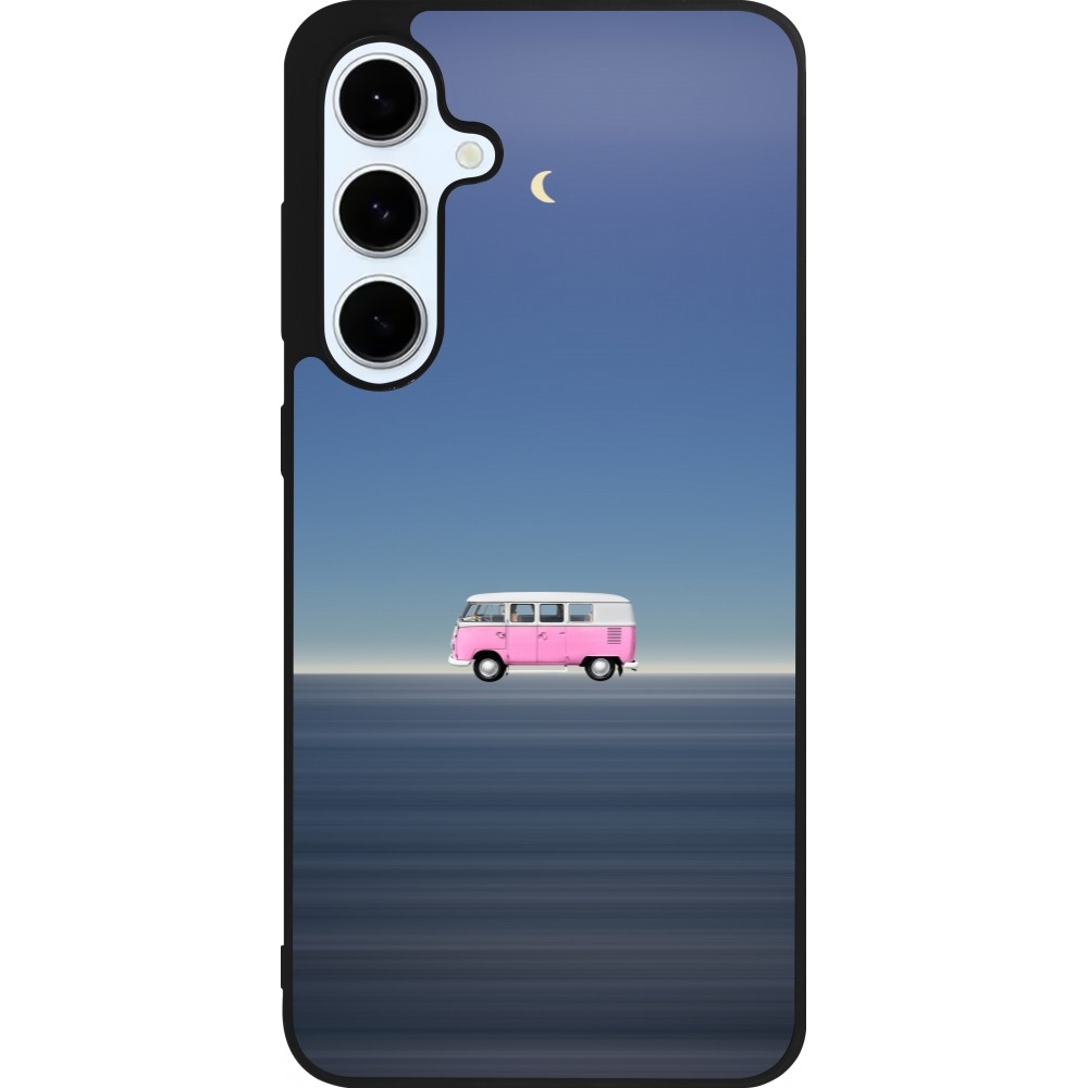 Coque Samsung Galaxy S24 FE - Silicone rigide noir Spring 23 pink bus