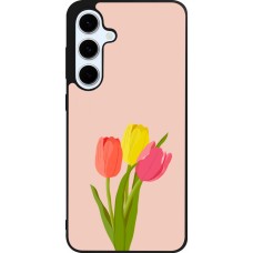 Samsung Galaxy S24 FE Case Hülle - Silikon schwarz Spring 23 tulip trio