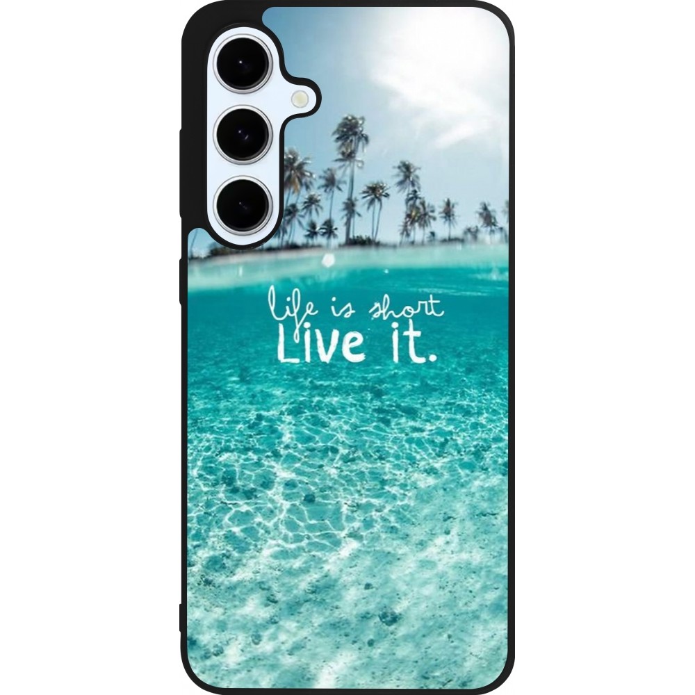 Coque Samsung Galaxy S24 FE - Silicone rigide noir Summer 18 24