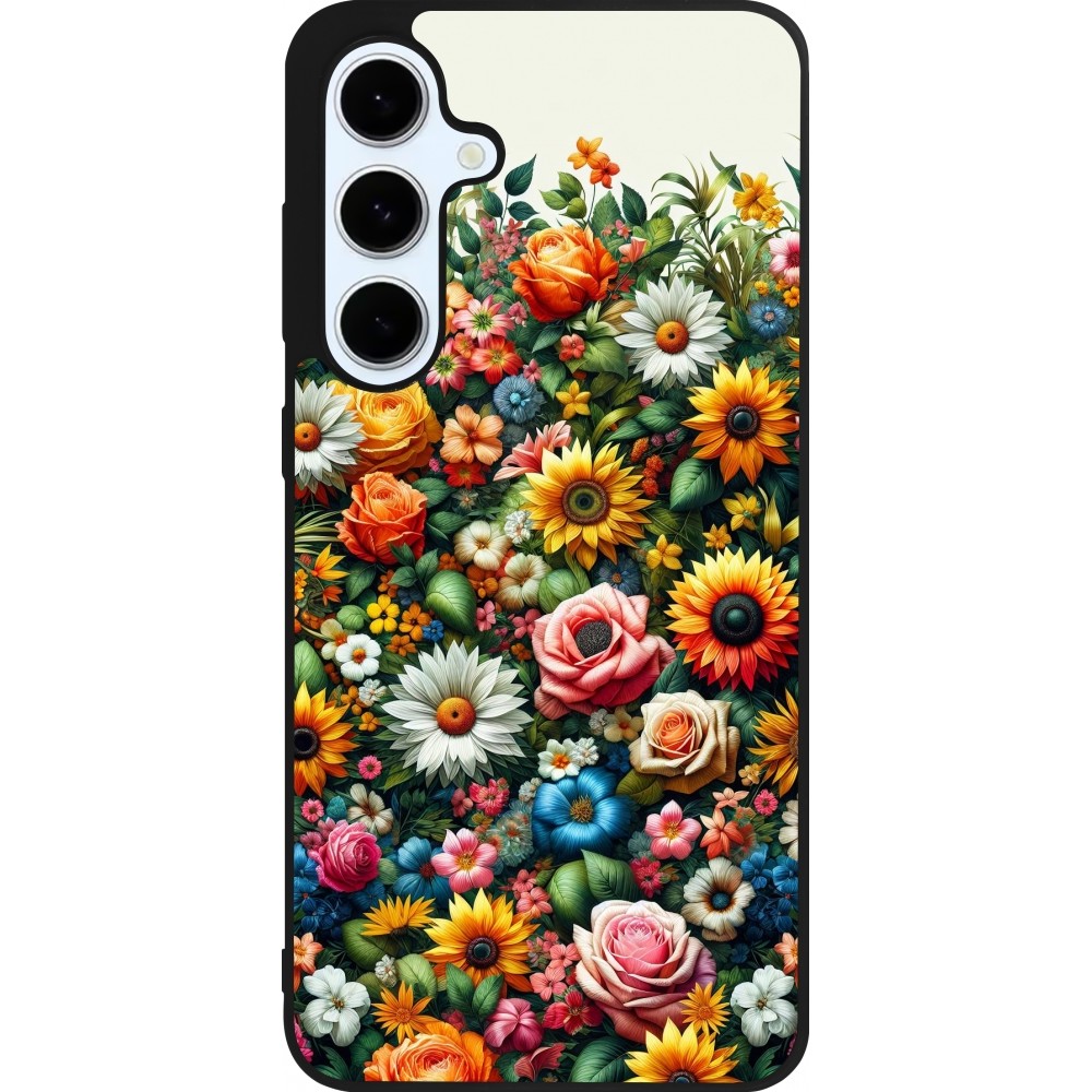 Coque Samsung Galaxy S24 FE - Silicone rigide noir Summer Floral Pattern