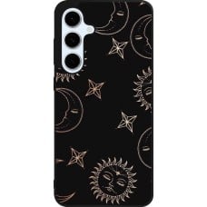 Samsung Galaxy S24 FE Case Hülle - Silikon schwarz Suns and Moons