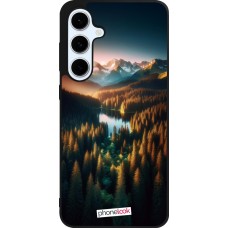 Coque Samsung Galaxy S24 FE - Silicone rigide noir Sunset Forest Lake