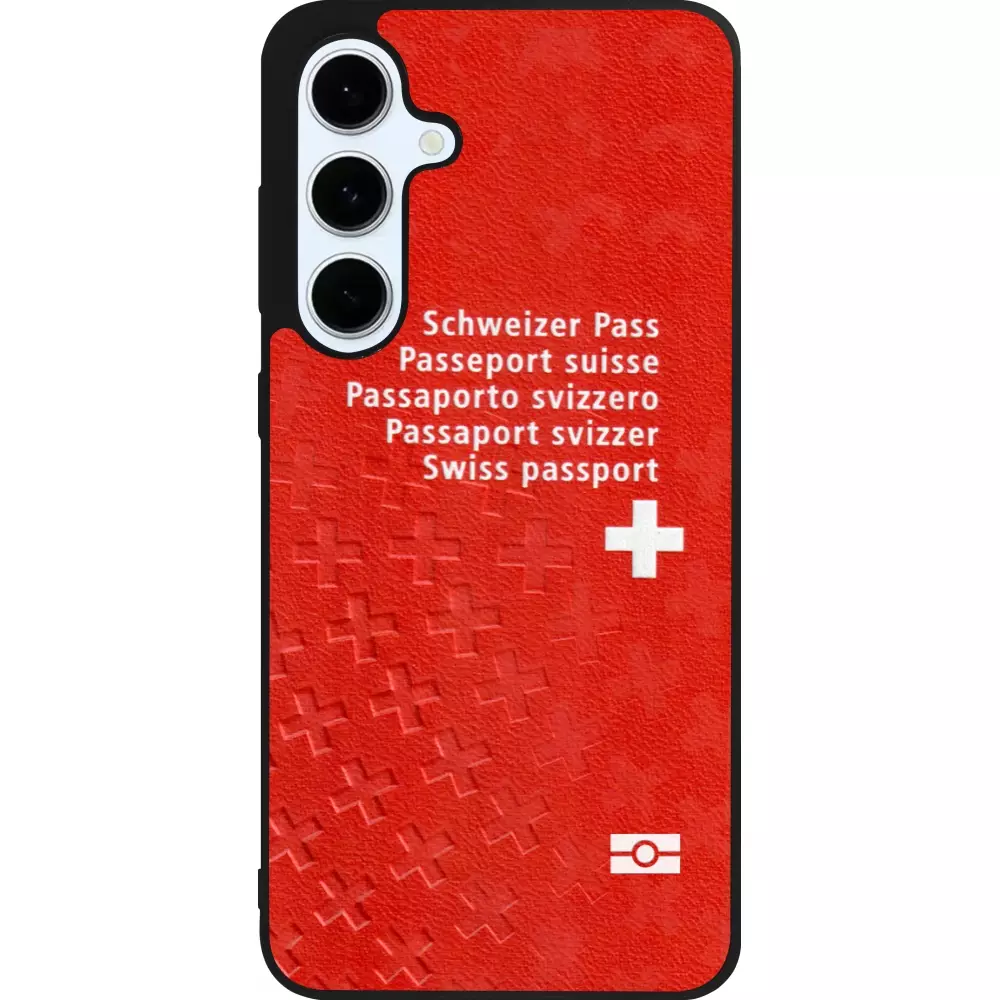 Samsung Galaxy S24 FE Case Hülle - Silikon schwarz Swiss Passport