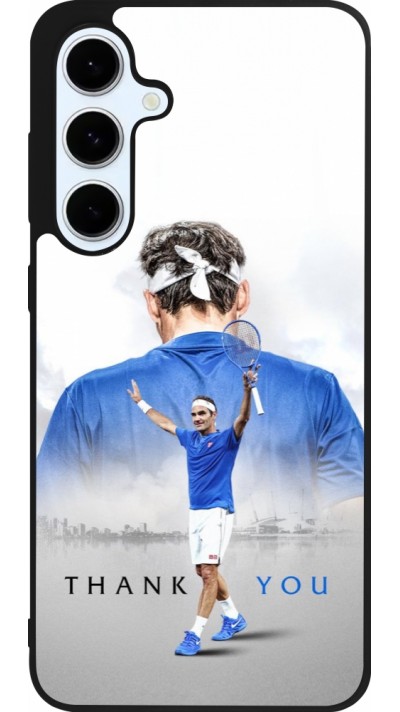 Coque Samsung Galaxy S24 FE - Silicone rigide noir Thank you Roger