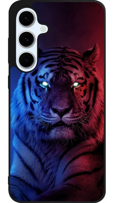 Samsung Galaxy S24 FE Case Hülle - Silikon schwarz Tiger Blue Red