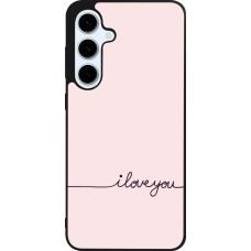 Coque Samsung Galaxy S24 FE - Silicone rigide noir Valentine 2023 i love you writing