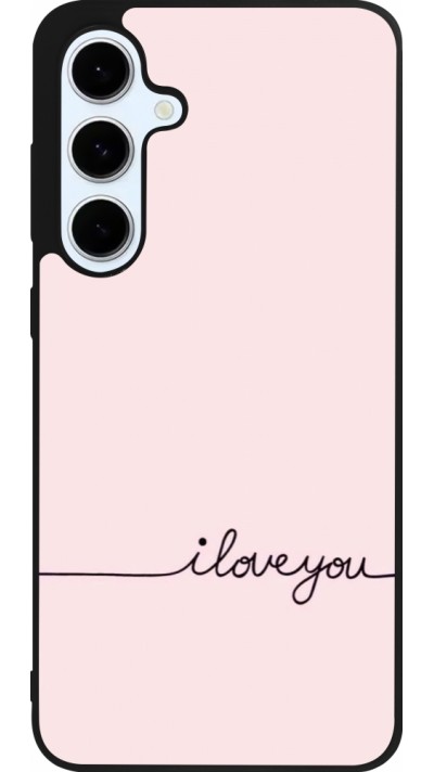 Samsung Galaxy S24 FE Case Hülle - Silikon schwarz Valentine 2023 i love you writing