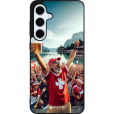 Samsung Galaxy S24 FE Case Hülle - Silikon schwarz Schweizer Sieg Fanzone Euro 2024