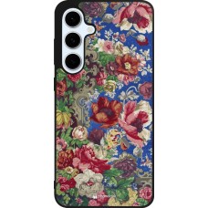 Samsung Galaxy S24 FE Case Hülle - Silikon schwarz Vintage Art Flowers