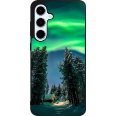 Coque Samsung Galaxy S24 FE - Silicone rigide noir Winter 22 Northern Lights