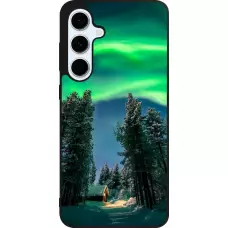 Samsung Galaxy S24 FE Case Hülle - Silikon schwarz Winter 22 Northern Lights