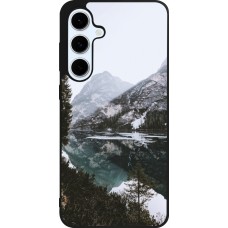 Coque Samsung Galaxy S24 FE - Silicone rigide noir Winter 22 snowy mountain and lake