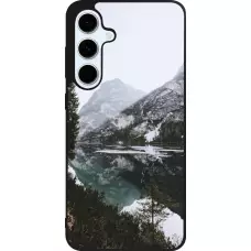 Samsung Galaxy S24 FE Case Hülle - Silikon schwarz Winter 22 snowy mountain and lake