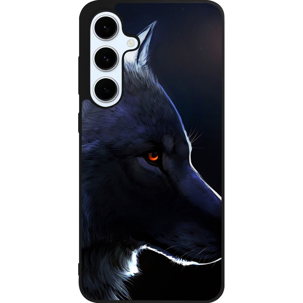 Samsung Galaxy S24 FE Case Hülle - Silikon schwarz Wolf Shape