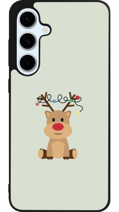 Coque Samsung Galaxy S24 FE - Silicone rigide noir Christmas 22 baby reindeer