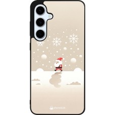 Coque Samsung Galaxy S24 FE - Silicone rigide noir Noël 2023 Minimalist Santa