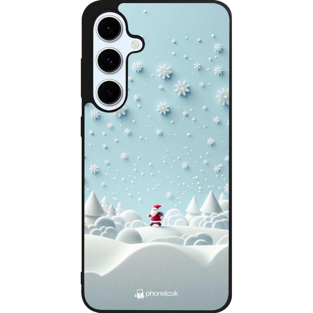 Samsung Galaxy S24 FE Case Hülle - Silikon schwarz Weihnachten 2023 Kleiner Vater Schneeflocke