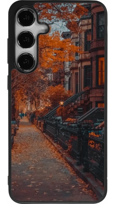 Coque Samsung Galaxy S24+ - Silicone rigide noir Autumn 2024 city