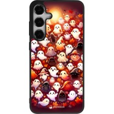 Coque Samsung Galaxy S24+ - Silicone rigide noir Fantômes automne mignons