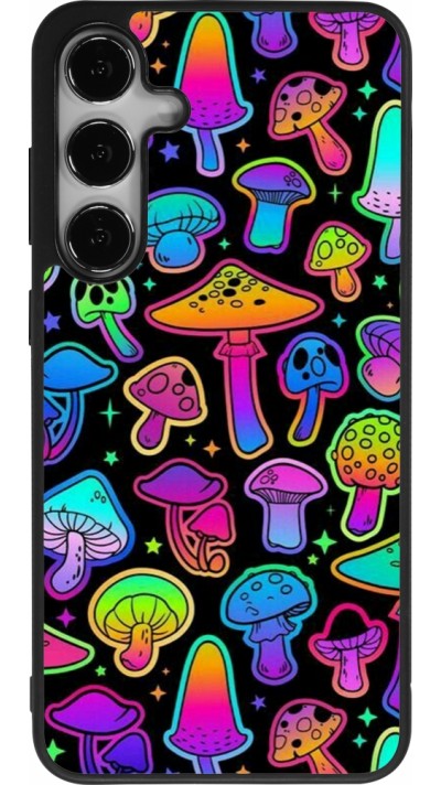 Coque Samsung Galaxy S24+ - Silicone rigide noir Autumn 2024 magic mushrooms