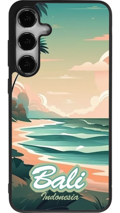 Coque Samsung Galaxy S24+ - Silicone rigide noir Bali Landscape