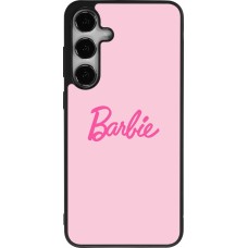 Coque Samsung Galaxy S24+ - Silicone rigide noir Barbie Text