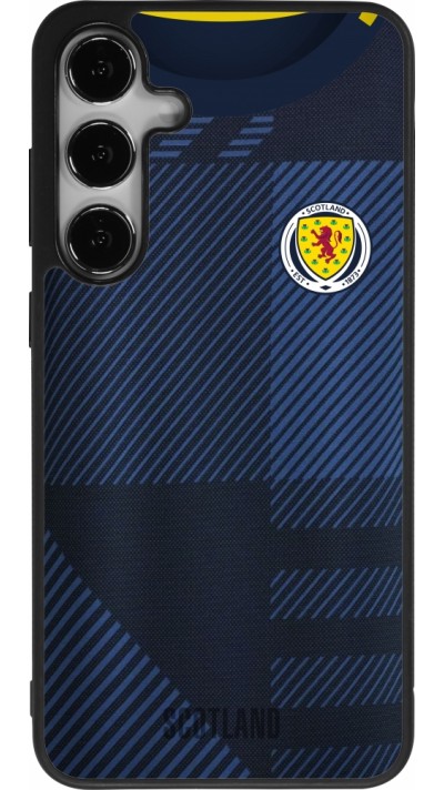 Coque Samsung Galaxy S24+ - Silicone rigide noir Maillot de football Ecosse personnalisable