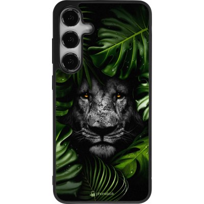 Coque Samsung Galaxy S24+ - Silicone rigide noir Forest Lion