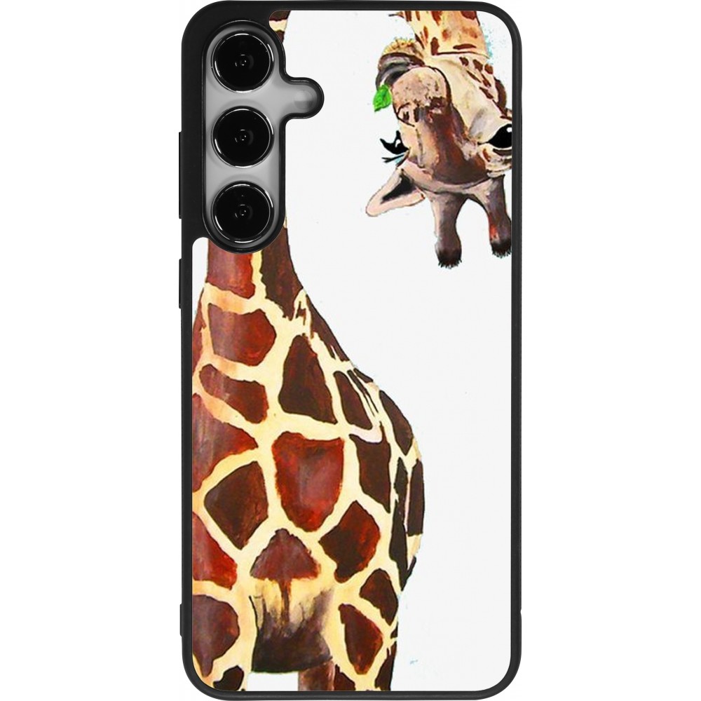 Coque Samsung Galaxy S24+ - Silicone rigide noir Giraffe Fit