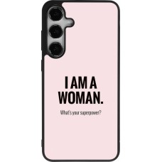 Coque Samsung Galaxy S24+ - Silicone rigide noir I am a woman