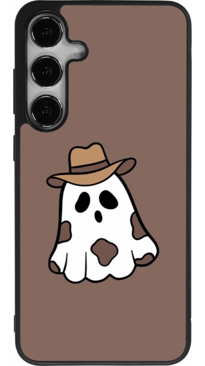 Coque Samsung Galaxy S24+ - Silicone rigide noir Halloween 2024 cowboy ghost