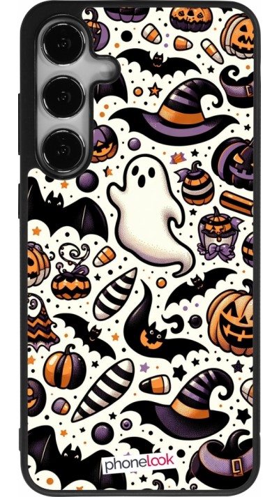 Coque Samsung Galaxy S24+ - Silicone rigide noir Halloween 2024 Cute Pattern