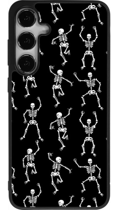 Coque Samsung Galaxy S24+ - Silicone rigide noir Halloween 2024 dancing skeleton