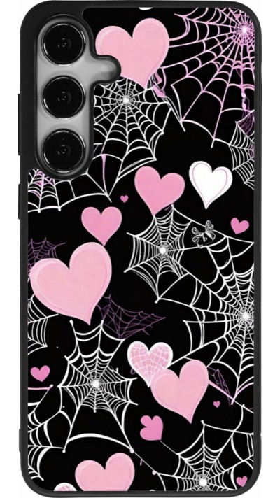 Coque Samsung Galaxy S24+ - Silicone rigide noir Halloween 2024 girly