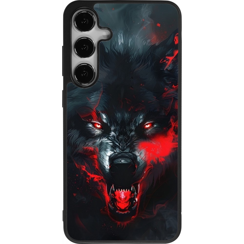 Coque Samsung Galaxy S24+ - Silicone rigide noir Halloween 2024 mad werewolf