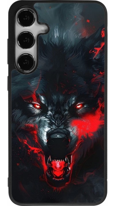 Coque Samsung Galaxy S24+ - Silicone rigide noir Halloween 2024 mad werewolf