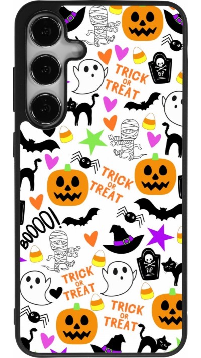 Coque Samsung Galaxy S24+ - Silicone rigide noir Halloween 2024 trick or treat