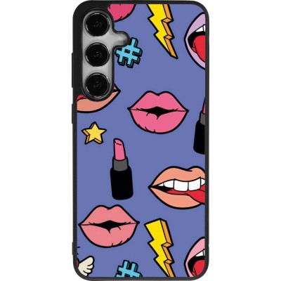 Coque Samsung Galaxy S24+ - Silicone rigide noir Lips and lipgloss