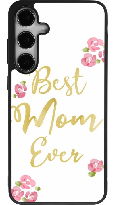 Coque Samsung Galaxy S24+ - Silicone rigide noir Mom 2024 best Mom ever