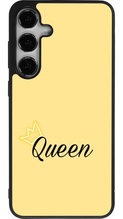 Coque Samsung Galaxy S24+ - Silicone rigide noir Mom 2024 Queen