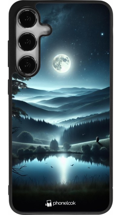 Coque Samsung Galaxy S24+ - Silicone rigide noir Night Sky View