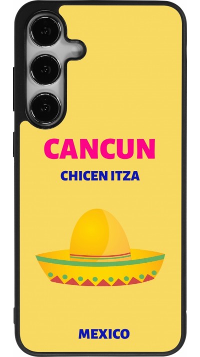 Coque Samsung Galaxy S24+ - Silicone rigide noir Pop Summer Destination Cancun