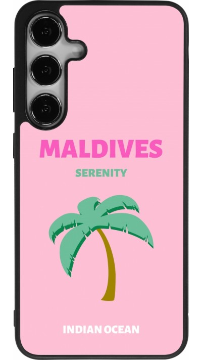 Coque Samsung Galaxy S24+ - Silicone rigide noir Pop Summer Destination Maldives