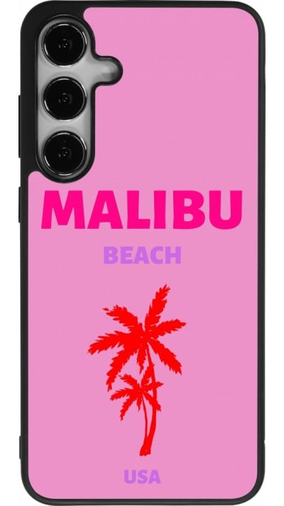 Coque Samsung Galaxy S24+ - Silicone rigide noir Pop Summer Destination Malibu